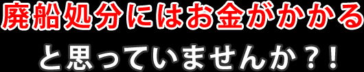 廃船処分にはお金がかかる?